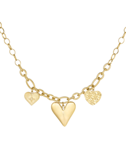 Triple heart ketting