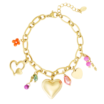 Statement charm armband