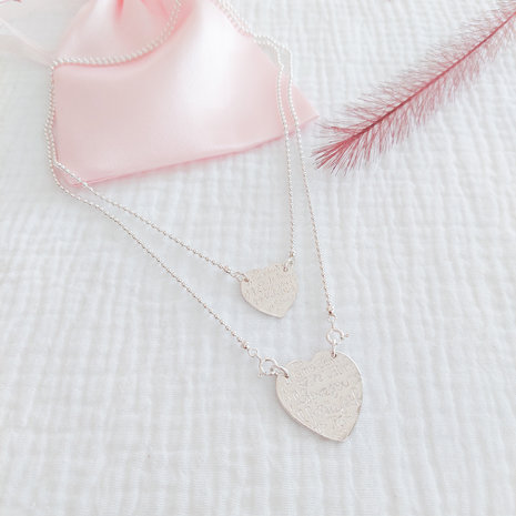 Ketting met twee lieve harten 