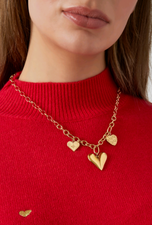 Triple heart ketting